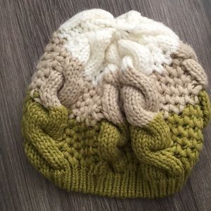 Tri Color Knit Beanie